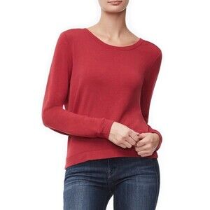 Good American Women's Soft Modal Blend Plunge Back Sweatshirt In Red Size 1
